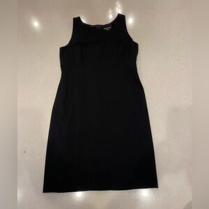 Eileen Fisher Classic Little Black Dress with Sexy Asymmetrical Neckline